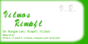 vilmos rimpfl business card